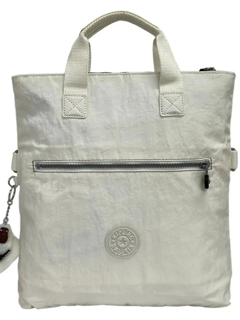 Kipling White Nylon Handbag